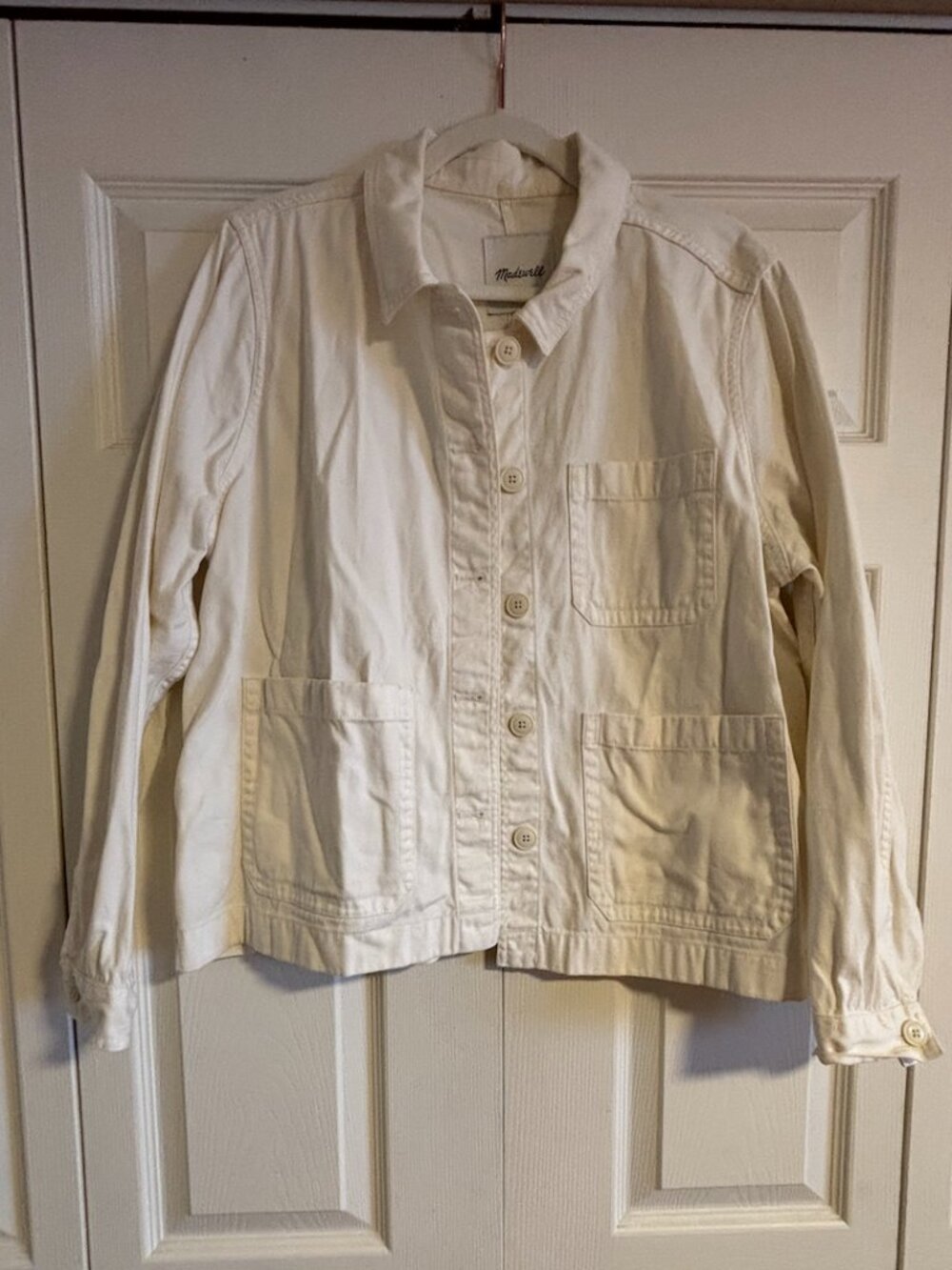 Madewell Chore Jacket in White Denim